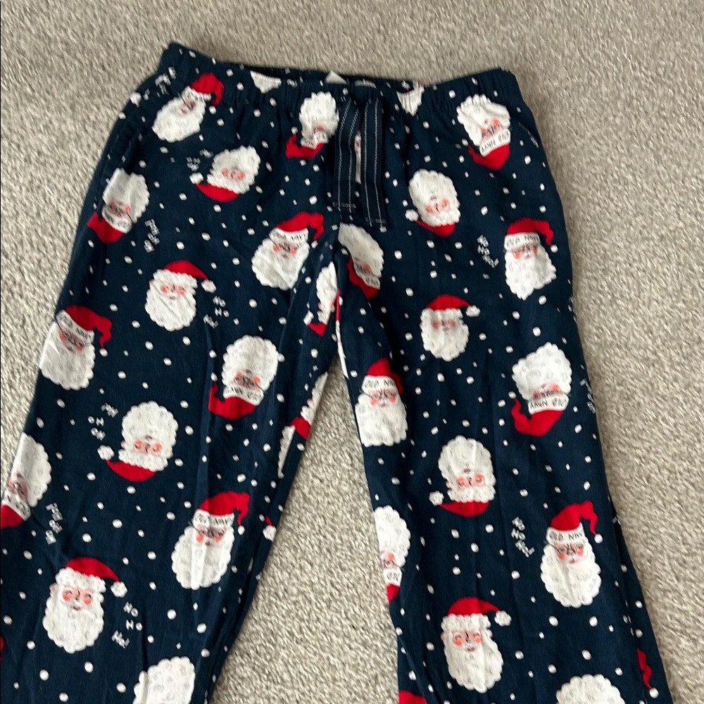 Old Navy Santa Claus Kids Pajama Pants - Navy Blue with pockets